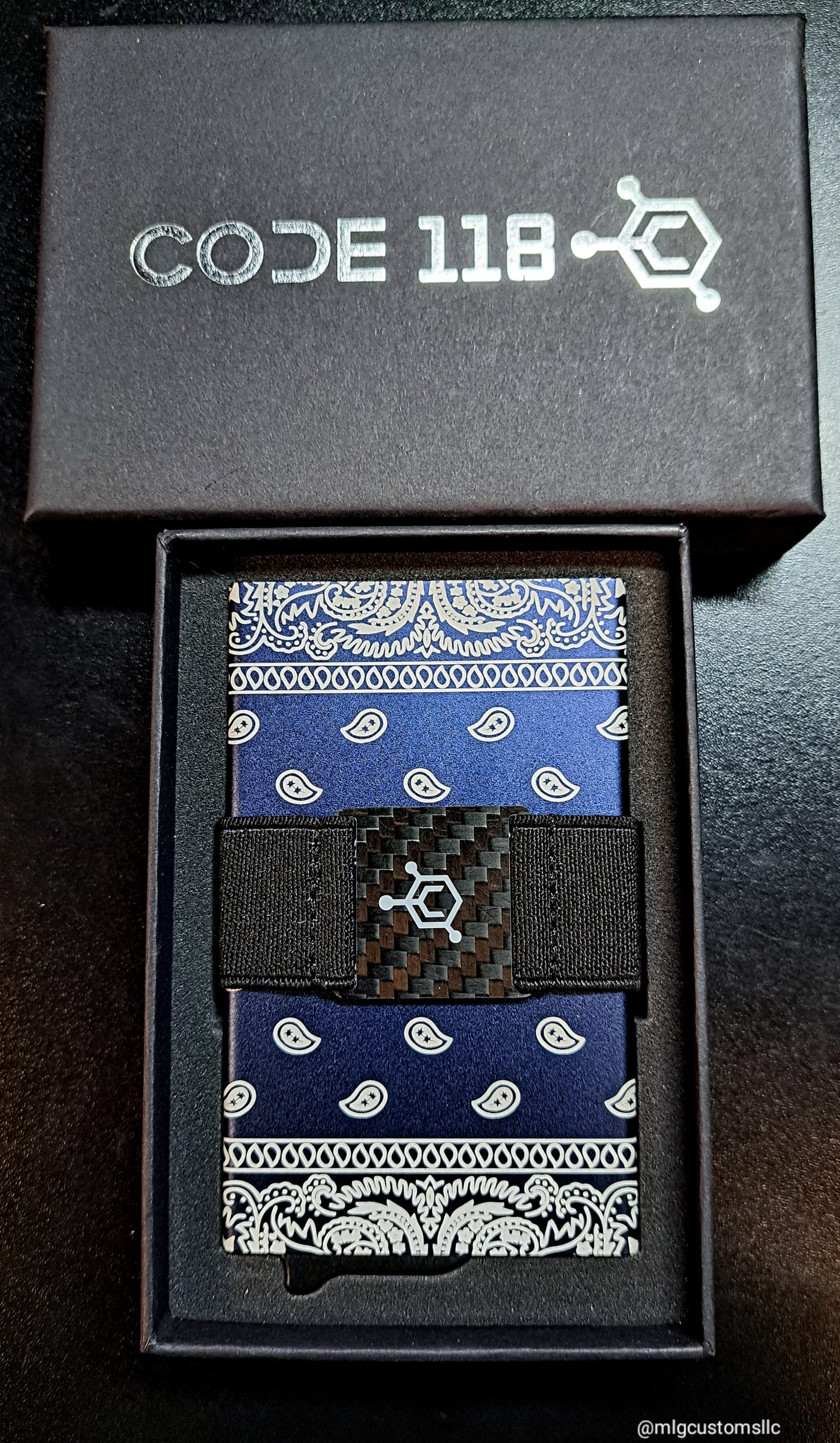 Code 118 RFID Blocking Bandana wallets