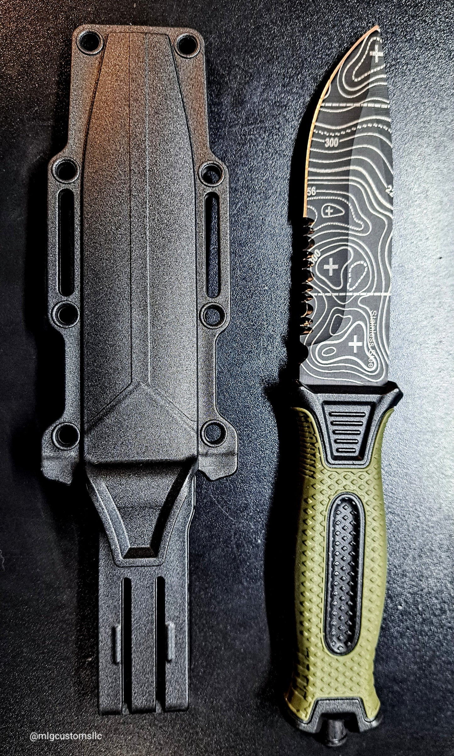 Black/ODG Knife(please read description)