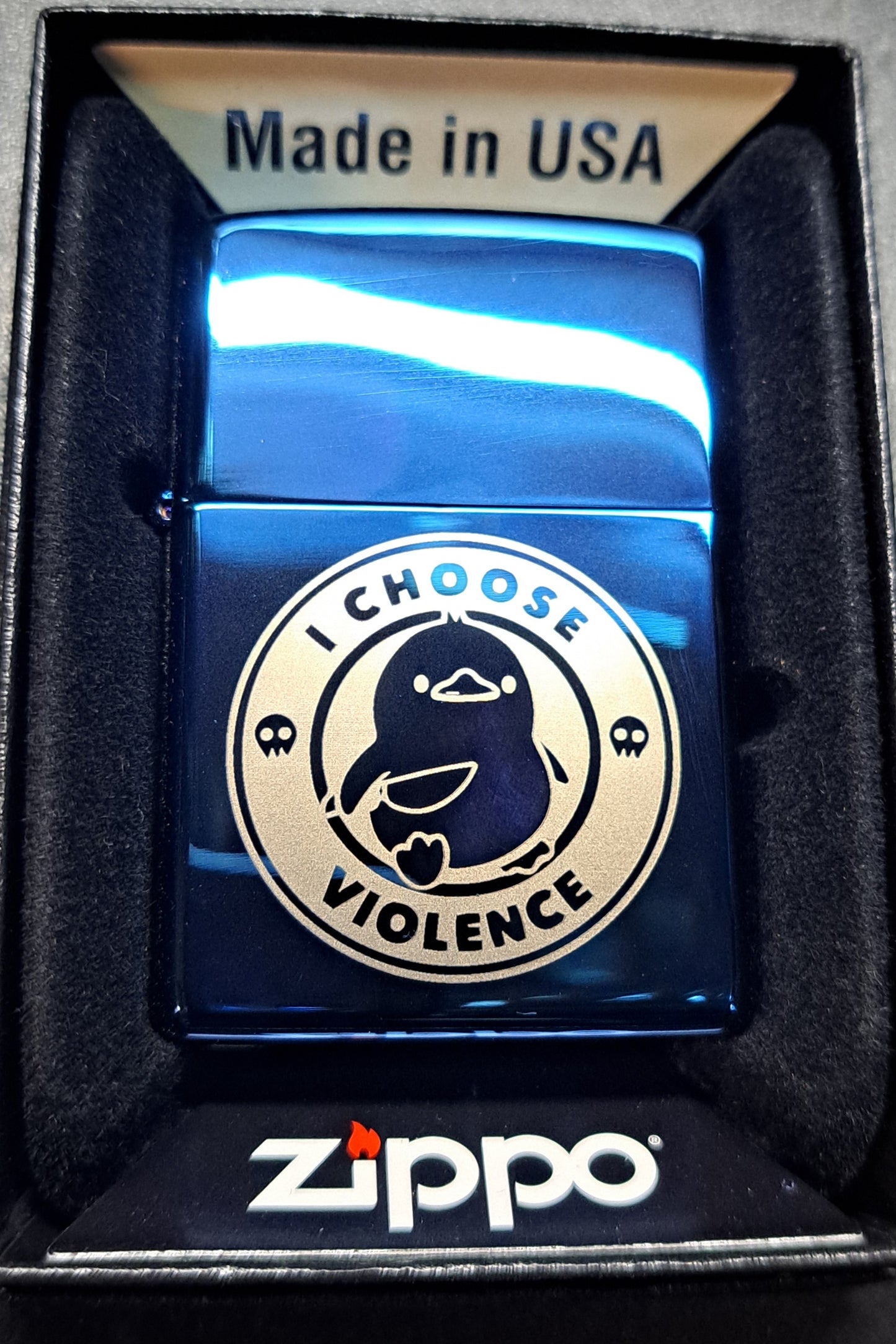 I choose violence zippos