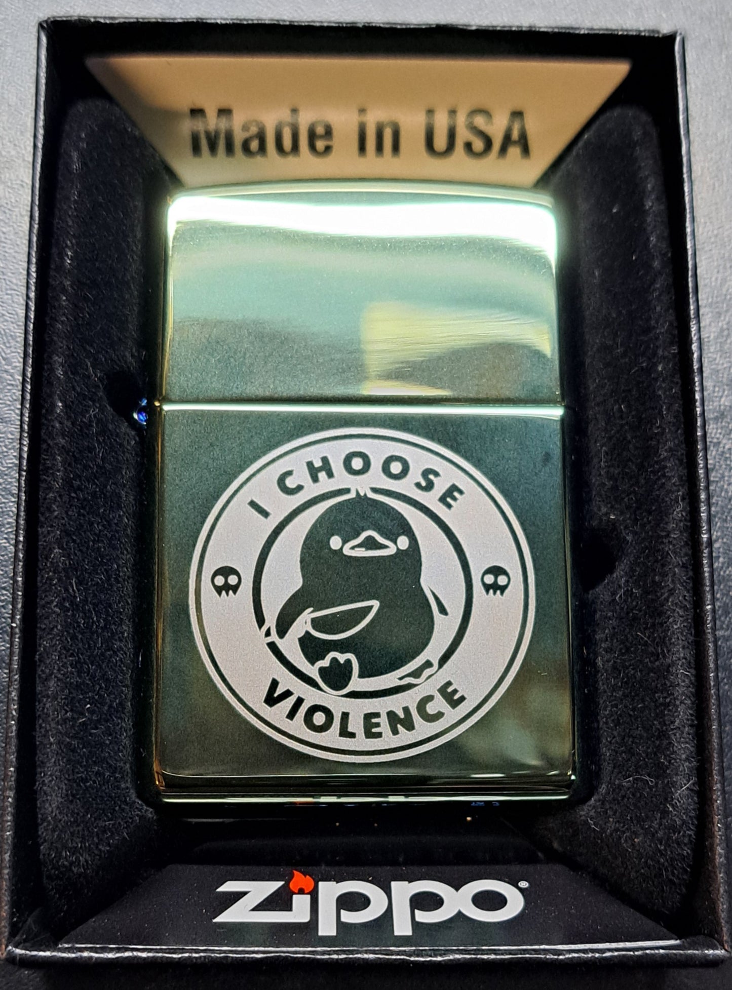 I choose violence zippos