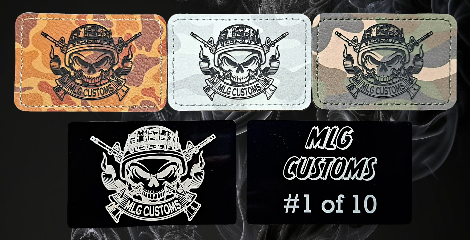MLG Customs skull/banner patches – Mlgcustoms