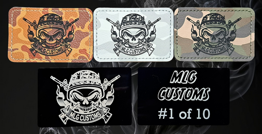 MLG Customs skull/banner patches